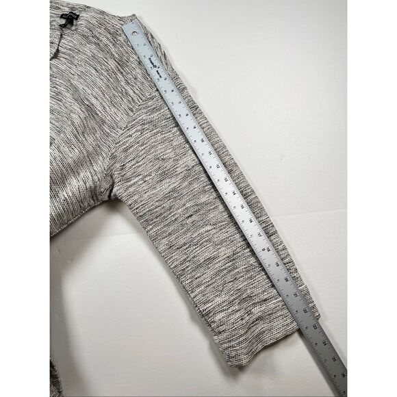 Eileen Fisher Textured Knit Button Front Coat Cardigan Jacket Size Large Grey - Picture 12 of 14